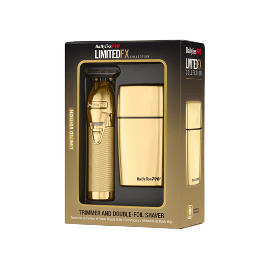 BaBylissPRO® LimitedFX Gold Trimmer and Double-Foil Shaver Gift Set