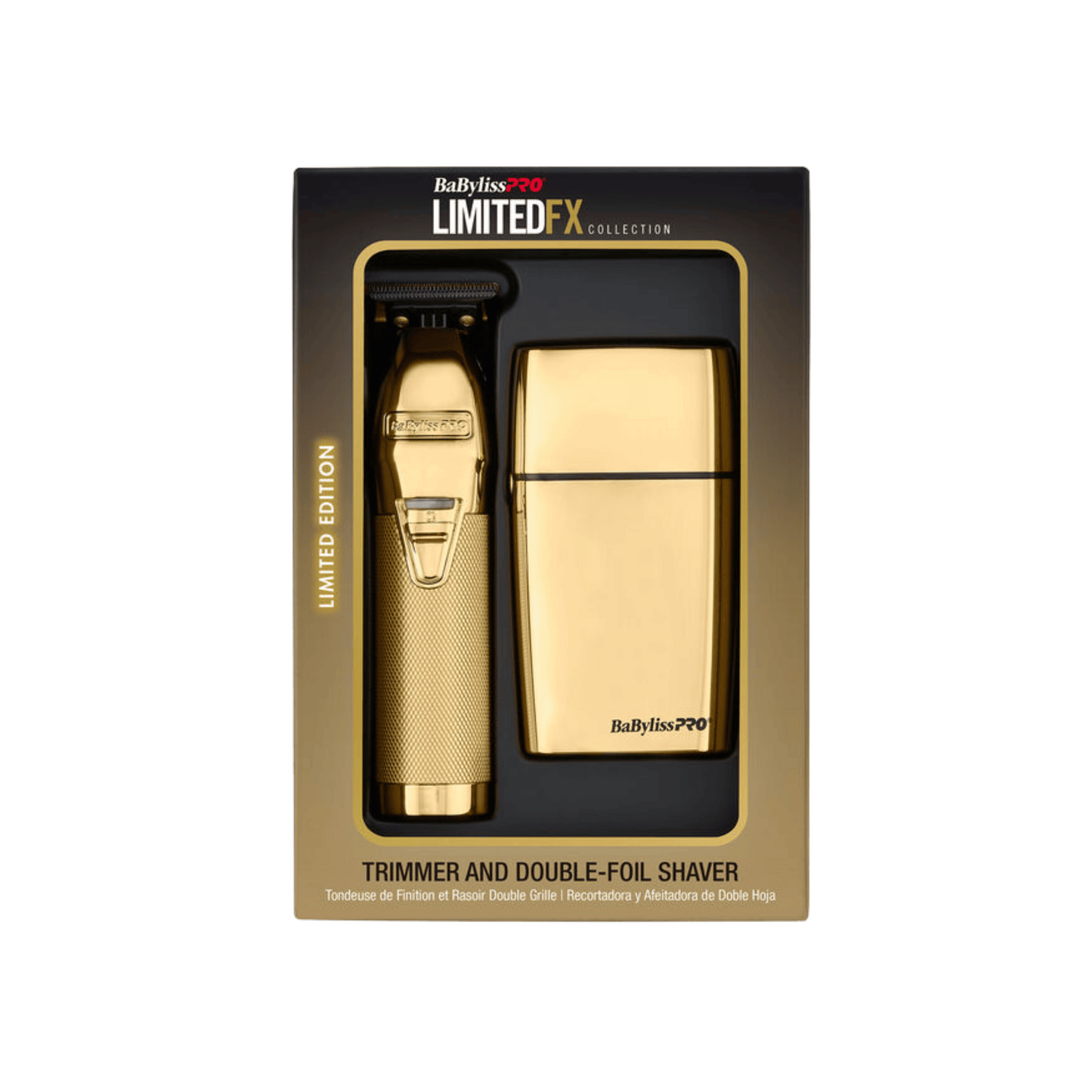 BaBylissPRO® LimitedFX Gold Trimmer and Double-Foil Shaver Gift Set