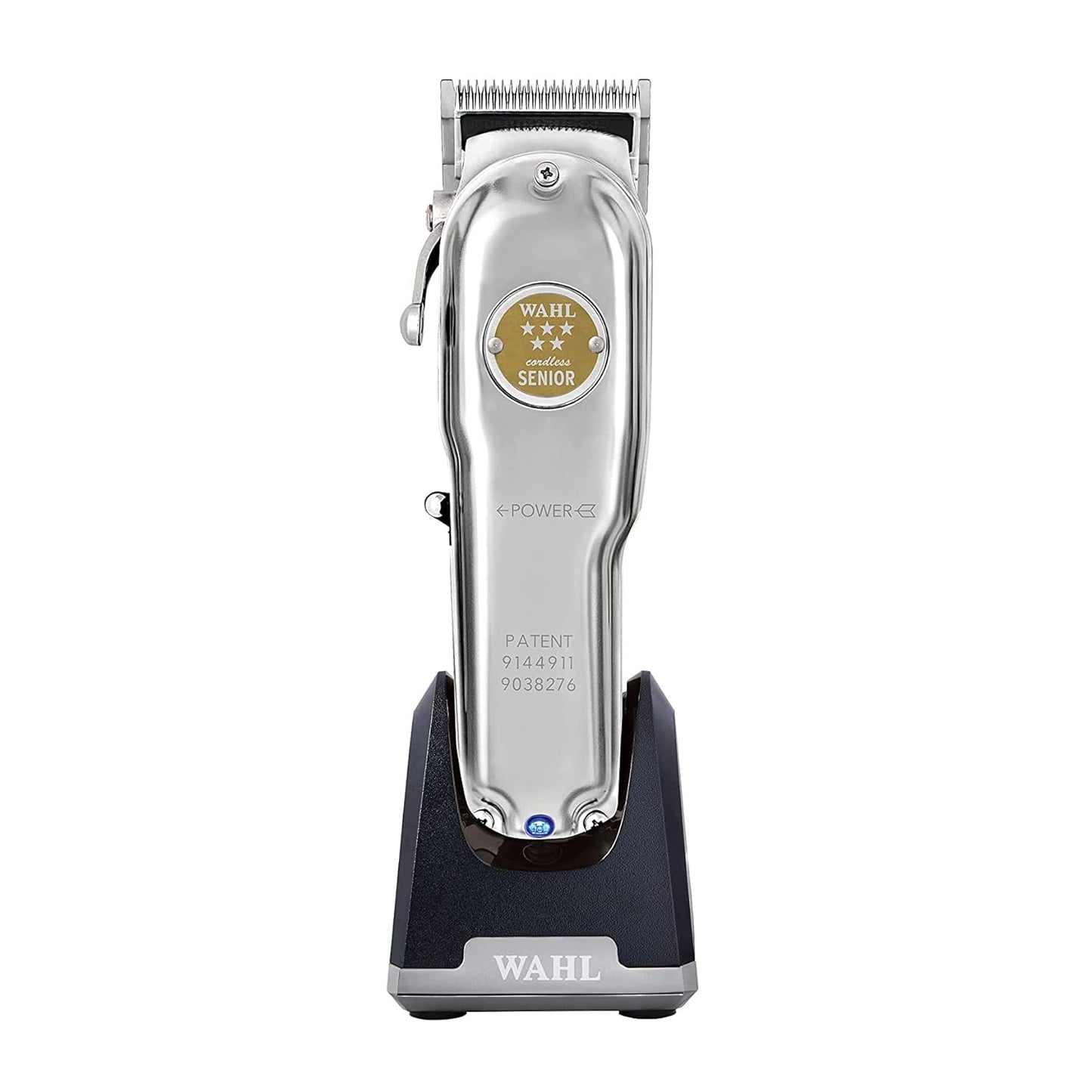 Wahl Professional 5 Star Cordless Senior Clipper Metal Edition with Charge Stand, Plated Adjustable Blades, Lithium Ion Battery, 80 Minute Run Time